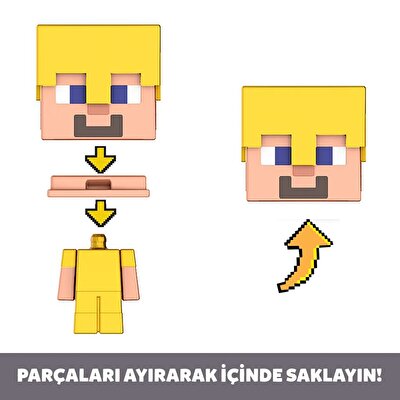 Minecraft Mini Figürler Gold Armor Steve HDW01