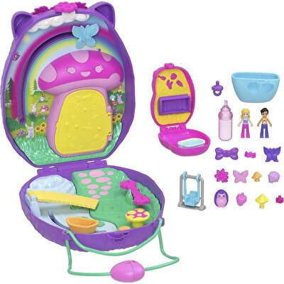 Polly Pocket Çanta Olabilen Micro Oyun Setleri Hedgehog Mom & Baby JBJ91