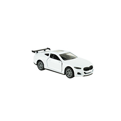 Die Cast 1:32 Sesli ve Işıklı Çek Bırak Yarış Arabası Beyaz