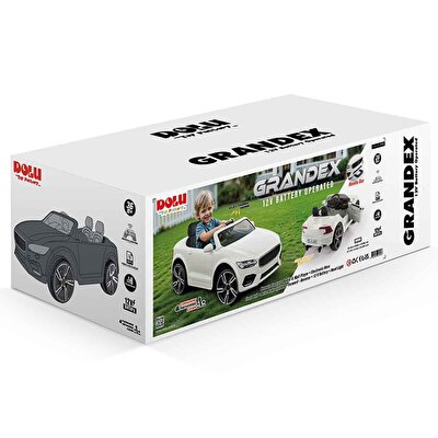 Dolu Grandex Uzaktan Kumandalı 12 Volt Beyaz Akülü Araba