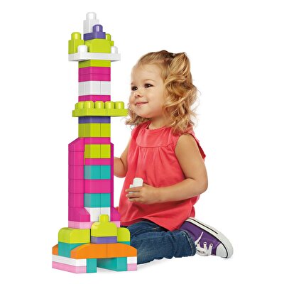 Mega Bloks First Builders 80'li Blok Torbaları Pembe DCH62