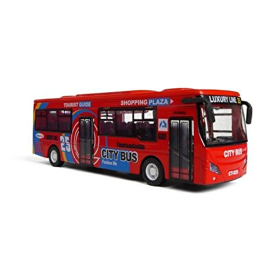 Sesli Işıklı Die Cast Otobüs Kırmızı