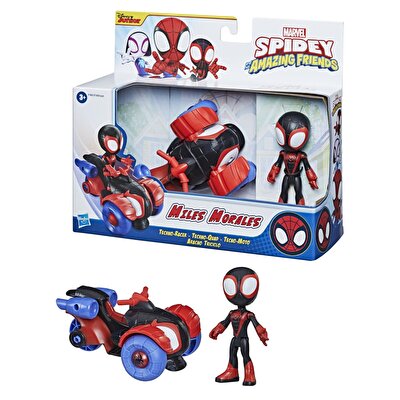 Spidey's Amazing Friends Figür ve Araçları Miles Morales' Techno Racer F1941