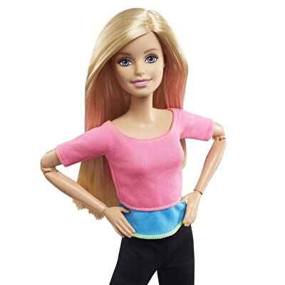 Barbie Sonsuz Hareket Bebeği Sarışın Siyah Taytlı DHL82