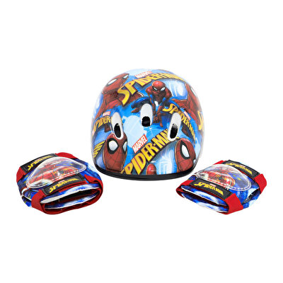 Spider Man Ayarlanabilir Kask ve Dizlik Seti