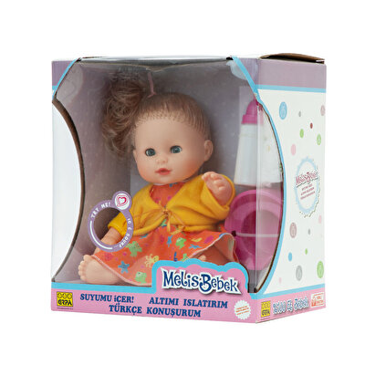 Meli̇s Bebek Altını Islatan (Türkçe Konuşan) 34cm Sarı Hırkalı Turuncu Elbi̇se
