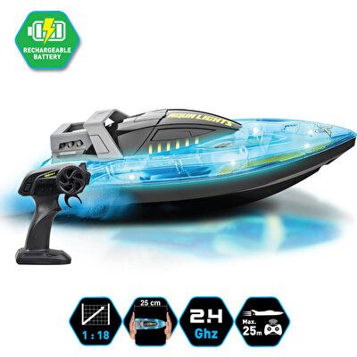 Silverlit Exost Aqua Lights Uzaktan Kumandalı 1:18 Sürat Teknesi