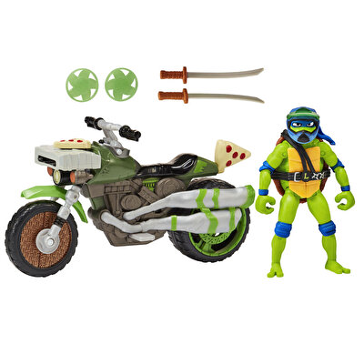 TMNT Araçlar ve Figürler Ninja Kick Cycle With Leonardo 83430