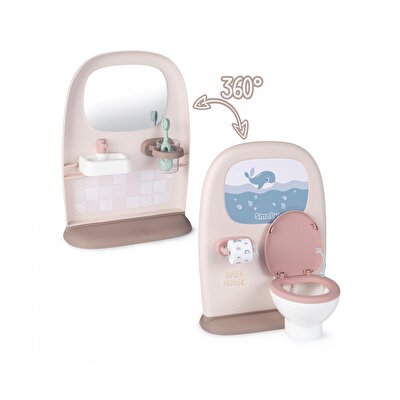 Smoby Baby Nurse Eğitici 2'si 1 Arada Tuvalet ve Lavabo Seti