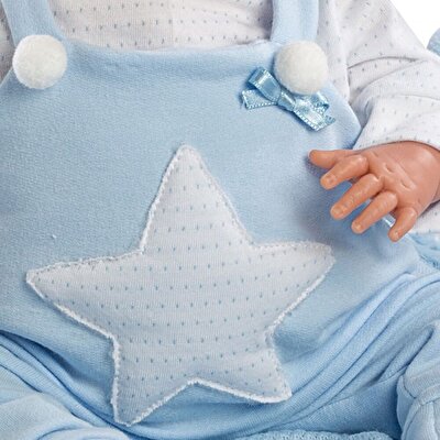 Llorens Lalo Pijama Toquilla Azul Sesli 35 cm.