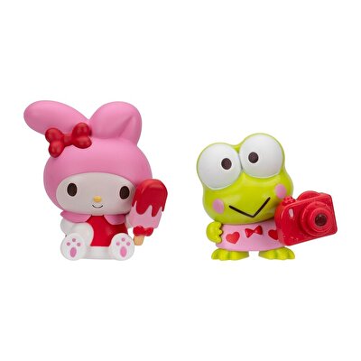 Hello Kitty Kalpten Kalbe 2'li Figür Seti My Melody-Keroppi Camera
