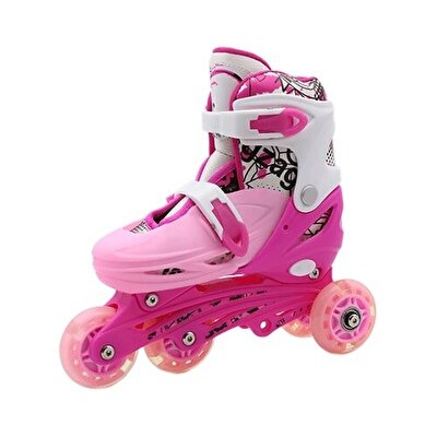 Işıklı Paten Pembe S Beden 31-34 