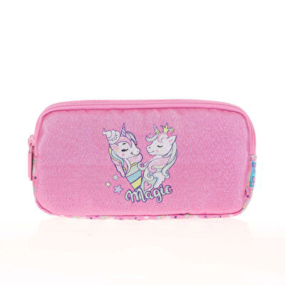 Kaukko Kids&Love 3 Bölmeli Kapi̇tone Unicorn Kalem Çantası