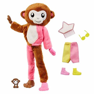 Barbie Cutie Reveal Bebekler Barbie Tropikal Orman Serisi Maymun HKR01