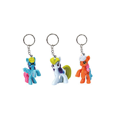 Küçük Pony ve Çıkartmalı Metal Anahtarlık