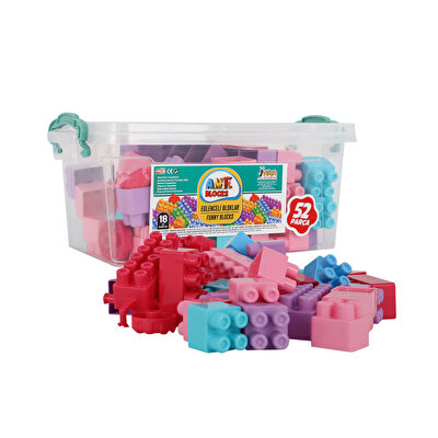 Plastik Kutulu Ant Blocks Pastel Renk 52 Parça