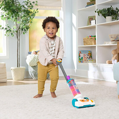 Fisher Price 2'si 1 Arada  Sesli ve Işıklı Eğlen ve Öğren Süpürge JMM35