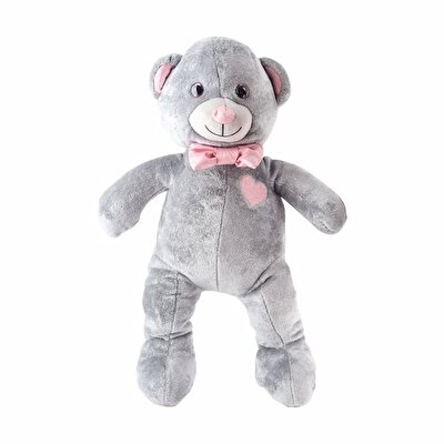 Simli Pembe Papyonlu Ayı 60 Cm.