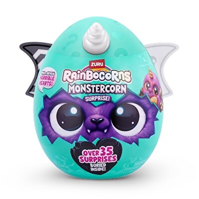 Rainbocorns Monstercorn Sürpriz Peluş Gri Boynuz