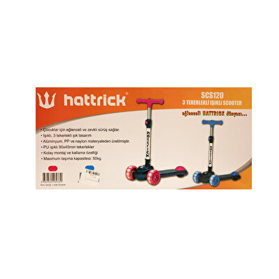 Hattrick Işıklı 3 Tekerlekli Sarı Scooter Scs120