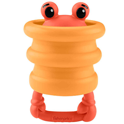 Fisher Price Deniz Dostları 2'si 1 Arada Silikon Çıngırak Crab JHB55
