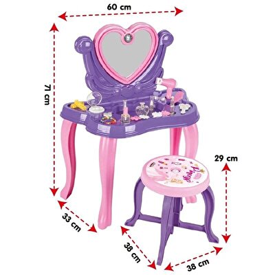 Pilsan Kalp Makyaj Masası Pembe