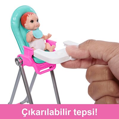 Barbie Bebek Bakıcılığı Oyun Seti HTK35