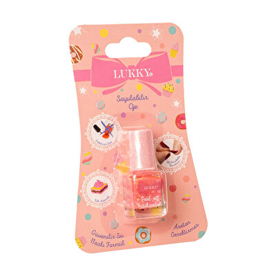 Lukky Su Bazlı Parlak Pembe İncili Soyulabilir Oje