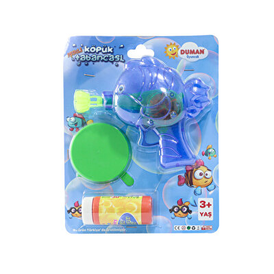 Vakumlu Işıklı Balık Köpük Tabancası Mavi