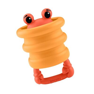Fisher Price Deniz Dostları 2'si 1 Arada Silikon Çıngırak Crab JHB55
