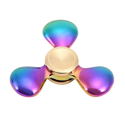 Fidget Spinner Pro Üç Kollu Metal Neon Stres Çarkı