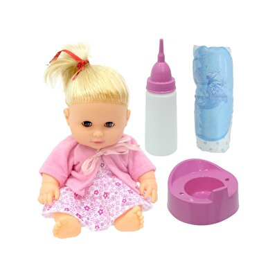 Melis Altını Islatan Sesli Bebeğim Pembe Hırkalı