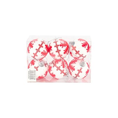 Yılbaşı Ağaç Süsü 6'lı Paket Kırmızı