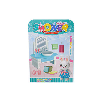 Minik Tavşan Banyoda Oyun ve Aksesuarlı Lavabo Seti