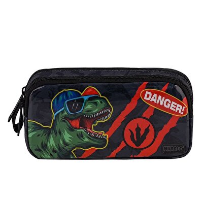 Muggle Danger Dino 2 Gözlü Kalemlik Çantası 9284