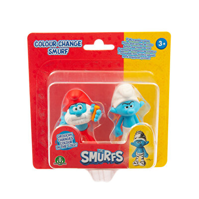 Şirinler Renk Değiştiren 2'li Figür Şirin Baba ve Somurtkan Şirin