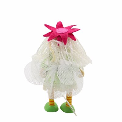 Ahşap Esnek Peri Bebeği Yeşil Ayakkabılı