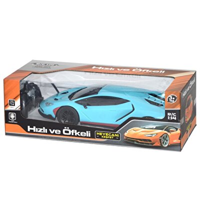 Hızlı ve Öfkeli 1:14 Uzaktan Kumandalı Şarjlı Araba Turkuaz 3857A