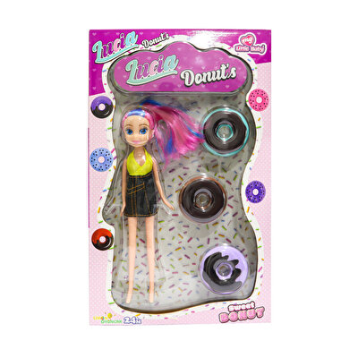 Bebekli Vakumlu Donut Seti Sarı Elbiseli