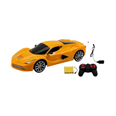 Şarjlı Işıklı Süper Sarı Spor Araba 217-A