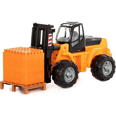 Sarı Forklift ve Paletli Yük Seti