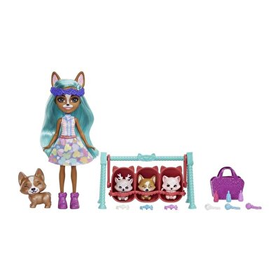 Enchanti̇mals Besti̇e Reveal Yakın Arkadaş Bebekler Crizia Corgi Show HLK86