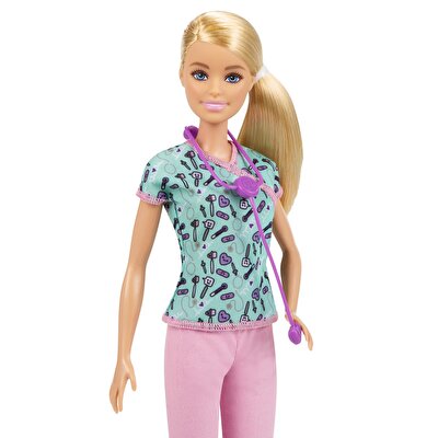 Barbie Kariyer Bebekleri Hemşire Bebek Sarı Saçlı GTW39