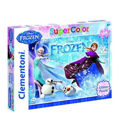 Clementoni Puzzle 104 Parça Glitter Frozen 2