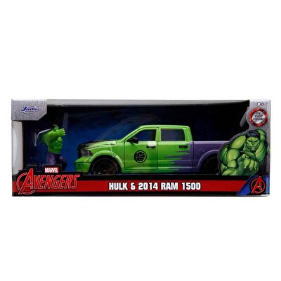 1:24 Marvel Avengers 2014 RAM 1500 Model Araba ve Hulk Figür