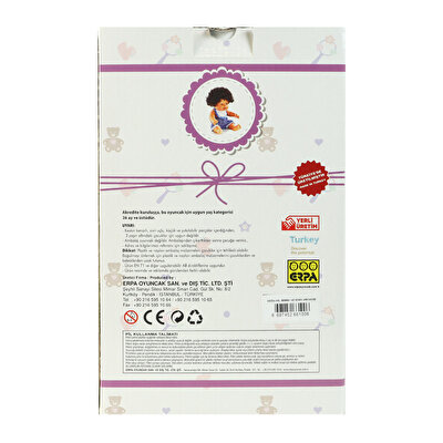 Doğa Et Bebek ve Minik Arkadaşı Koyu Pembe Beyaz Çizgili