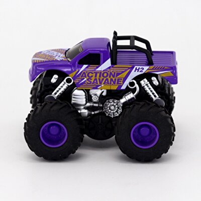 1:36 Ölçekli Sürtmeli Dev Tekerli Araçlar Mor Action Savane