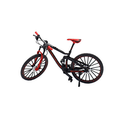 1:10 Die Cast 5A Siyah Dağ Bisikleti Kırmızı Sele