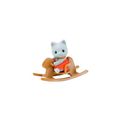 Sylvanian Families Gri Kedi Bebek ve Atı 5135