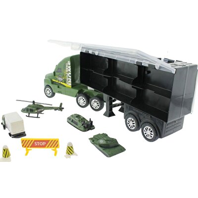 Taşınabilir Die Cast Metal Araçlı Askeri Kamyon BA 139D
